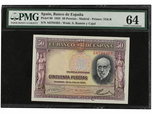 GUERRA CIVIL, ZONA REPUBLICANA. 50 Pesetas. 22 Julio 1935. R