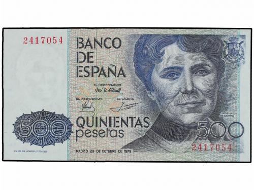 JUAN CARLOS I. Lote 2 billetes 500 Pesetas. 23 Octubre 1979.