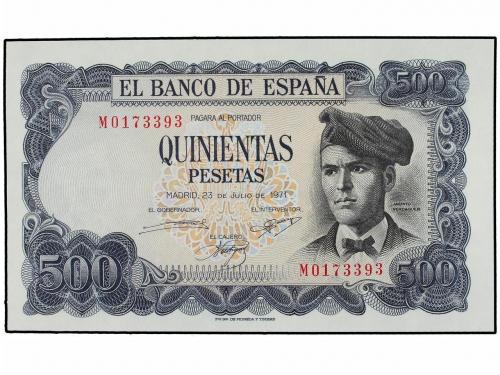 ESTADO ESPAÑOL. Lote 2 billetes 500 Pesetas. 23 Julio 1971.