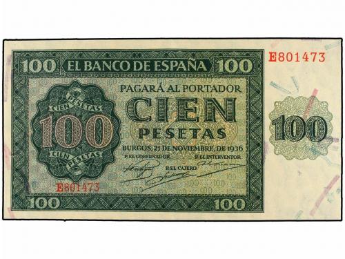 ASTURIAS. Lote 2 billetes 100 Pesetas. 21 Noviembre 1936. Ca