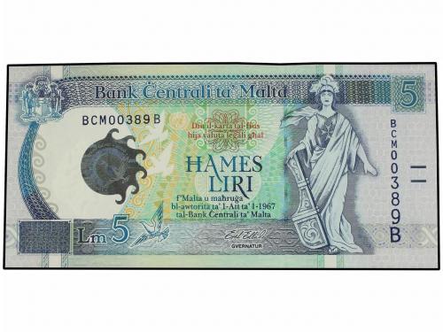 BILLETES EXTRANJEROS. Lote 3 billetes 2, 5 y 10 Liri. 2000 (