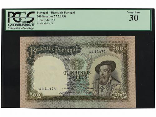 BILLETES EXTRANJEROS. 500 Escudos. 27.5.1958. PORTUGAL. Prec