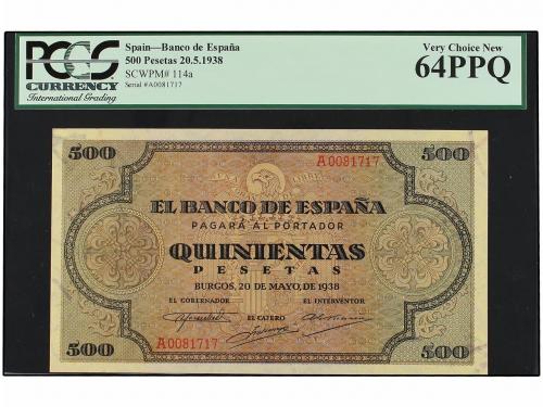ESTADO ESPAÑOL. 500 Pesetas. 20 Mayo 1938. Catedral de Santi