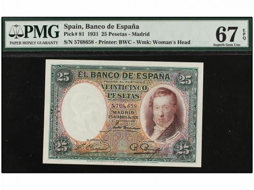 GUERRA CIVIL, ZONA REPUBLICANA. Lote 2 billetes 25 Pesetas. 