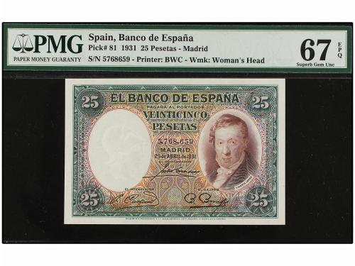 GUERRA CIVIL, ZONA REPUBLICANA. Lote 2 billetes 25 Pesetas. 