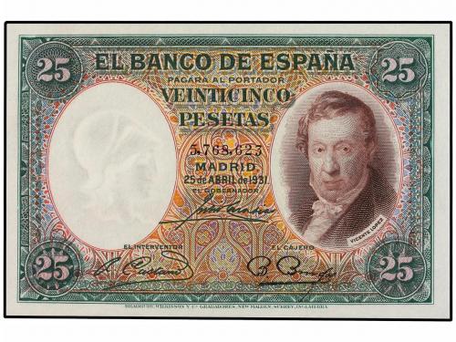 GUERRA CIVIL, ZONA REPUBLICANA. Lote 2 billetes 25 Pesetas. 