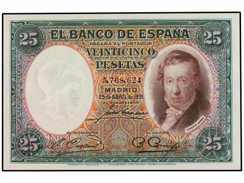 GUERRA CIVIL, ZONA REPUBLICANA. Lote 2 billetes 25 Pesetas. 