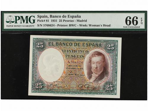 GUERRA CIVIL, ZONA REPUBLICANA. Lote 2 billetes 25 Pesetas. 