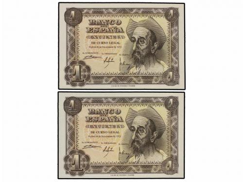 ESTADO ESPAÑOL. 1 Peseta. 19 Noviembre 1951. Don Quijote. Se