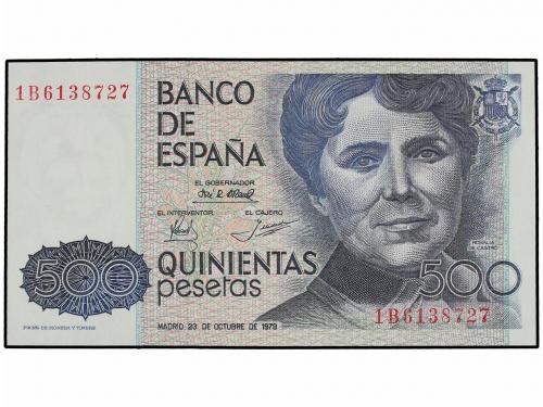 JUAN CARLOS I. Lote 12 billetes 500 Pesetas. 23 Octubre 1979