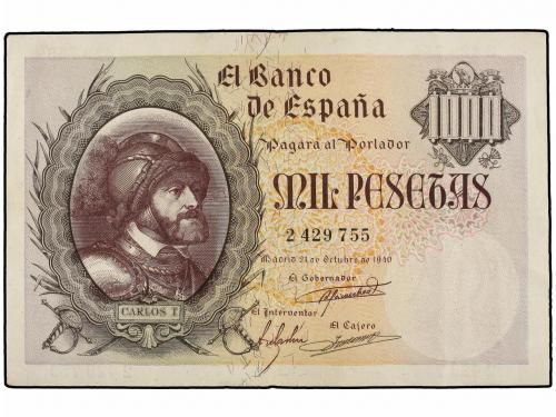ESTADO ESPAÑOL. Lote 2 billetes 1.000 Pesetas. 21 Octubre 19