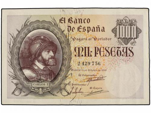 ESTADO ESPAÑOL. Lote 2 billetes 1.000 Pesetas. 21 Octubre 19