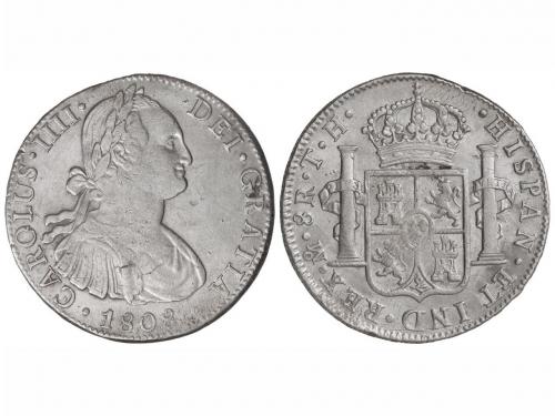 CARLOS IV. 8 Reales. 1808. MÉXICO. T.H. 26,80 grs. (Oxidacio