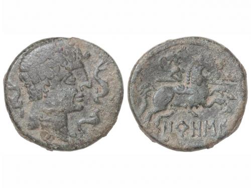 MONEDAS HISPÁNICAS. As. OROSIS. Cabeza masculina a derecha,