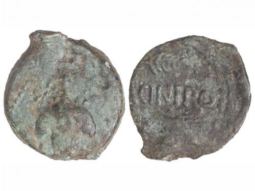MONEDAS HISPÁNICAS. As. ACINIPO. Racimo de uvas, estrella en