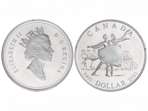CANADÁ. 1 Dólar. 2001. 25,10 grs. AR. Ballet Nacional. KM-41
