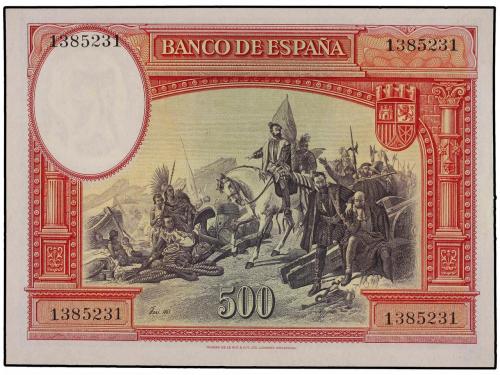 GUERRA CIVIL, ZONA REPUBLICANA. 500 Pesetas. 7 Enero 1935. H