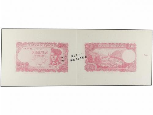 ESTADO ESPAÑOL. Lote 6 Pruebas 500 Pesetas. 23 Julio 1971. V