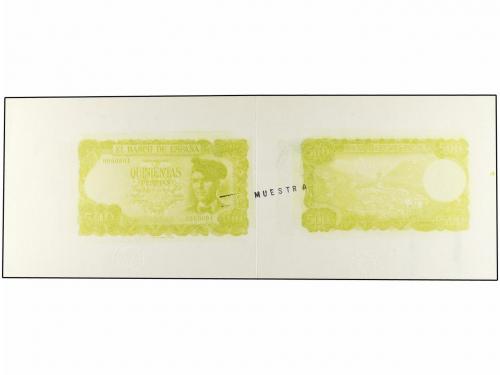 ESTADO ESPAÑOL. Lote 6 Pruebas 500 Pesetas. 23 Julio 1971. V