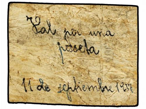 CATALUNYA. 1 Pesseta. 11 Setembre 1937. C.M. de SELVA DE MAR