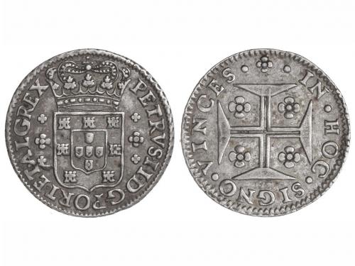 PORTUGAL. 120 Reis (6 Vintens). (1673-1706). PEDRO II. 4,33