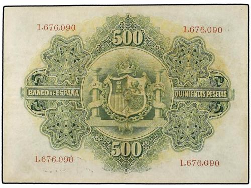 BANCO DE ESPAÑA. 500 Pesetas. 28 Enero 1907. (Reparaciones).
