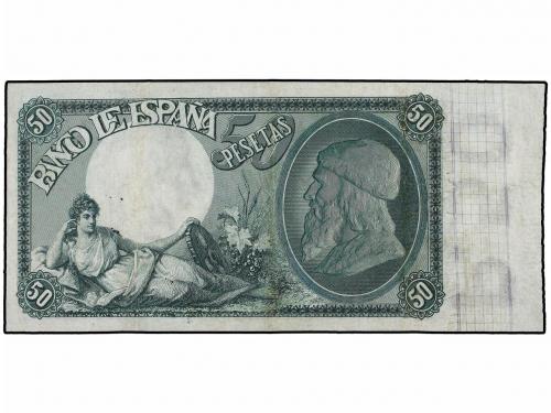 BANCO DE ESPAÑA. 50 Pesetas. 25 Noviembre 1899. Quevedo. Ser