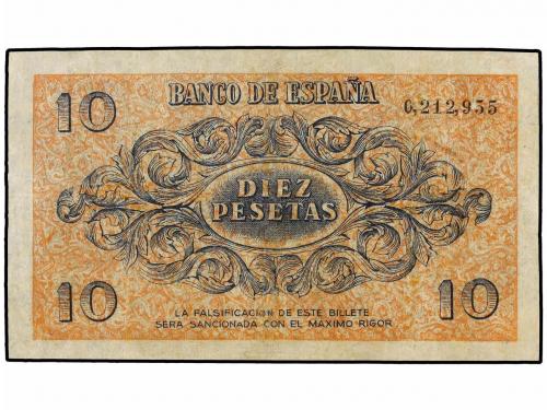 ESTADO ESPAÑOL. 10 Pesetas. 10 Noviembre 1936. (Reparaciones