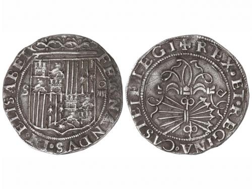 REYES CATÓLICOS. 4 Reales. SEVILLA. S - Escudo - p. j en cam