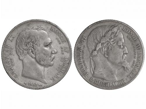 DINAMARCA. 2 Rigsdaler. 1863. CHRISTIAN IX. 28,58 grs. AR. M