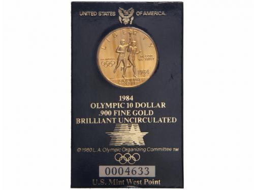 ESTADOS UNIDOS. 10 Dólares. 1984-W. WEST POINT. 16,72 grs. A