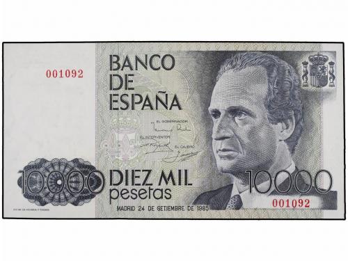 JUAN CARLOS I. Lote 2 billetes 10.000 Pesetas. 24 Setiembre