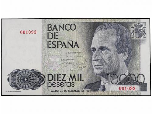 JUAN CARLOS I. Lote 2 billetes 10.000 Pesetas. 24 Setiembre
