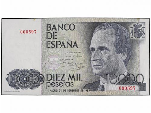 JUAN CARLOS I. Lote 2 billetes 10.000 Pesetas. 24 Setiembre