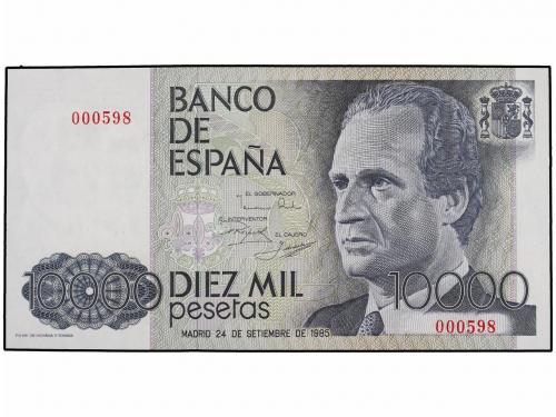 JUAN CARLOS I. Lote 2 billetes 10.000 Pesetas. 24 Setiembre