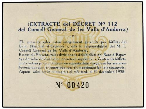 EMISIONES DE ULTRAMAR I ANDORRA. 2 Pessetes. 19 Desembre 193