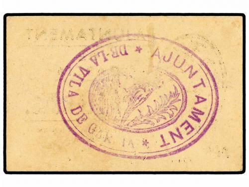 CATALUNYA. 10 Cèntims. Aj. de GARCIA. Cartón. (Levísimas man