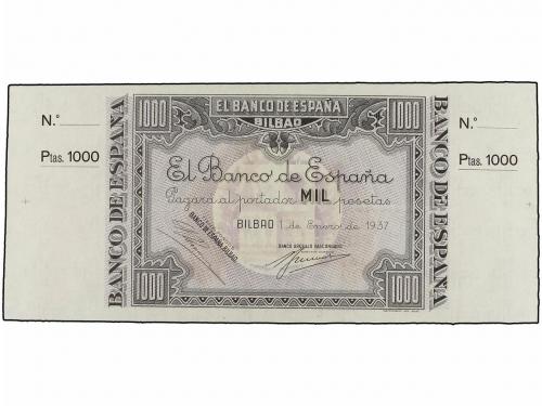 GUERRA CIVIL, ZONA REPUBLICANA. Lote 5 billetes 1.000 Peseta