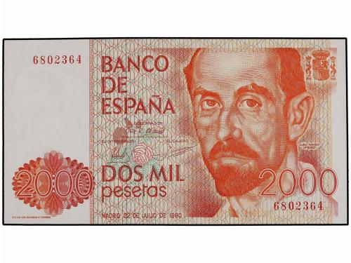 JUAN CARLOS I. Lote 5 billetes 1.000 y 2.000 Pesetas (4). 19
