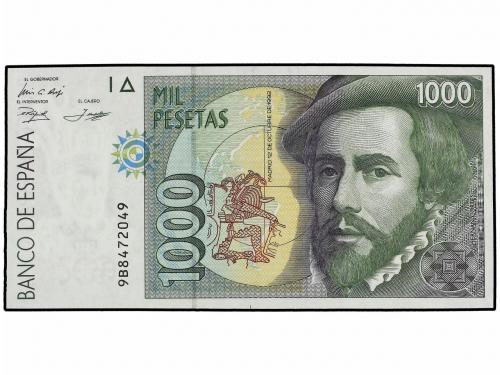 JUAN CARLOS I. Lote 2 billetes 1.000 Pesetas. 12 Octubre 199