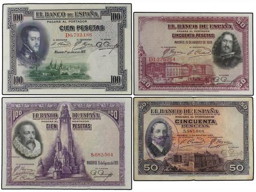 BILLETES ESPAÑOLES. Lote 21 billetes 1, 2, 5 (2), 25 (3), 50