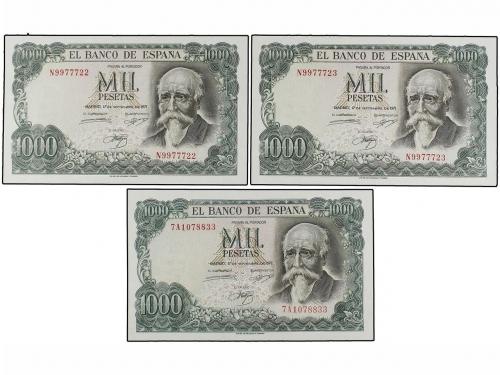 ESTADO ESPAÑOL. Lote 5 billetes 100 y 1.000 Pesetas (4). 196