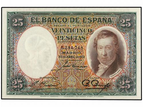 GUERRA CIVIL, ZONA REPUBLICANA. Lote 2 billetes 25 Pesetas. 