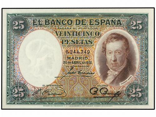 GUERRA CIVIL, ZONA REPUBLICANA. Lote 2 billetes 25 Pesetas. 