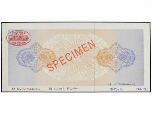 BILLETES EXTRANJEROS. Serie 5 Pruebas de Anverso (2) y Rever