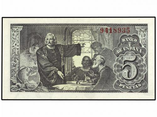 ESTADO ESPAÑOL. Lote 2 billetes 5 Pesetas. 13 Febrero 1943. 