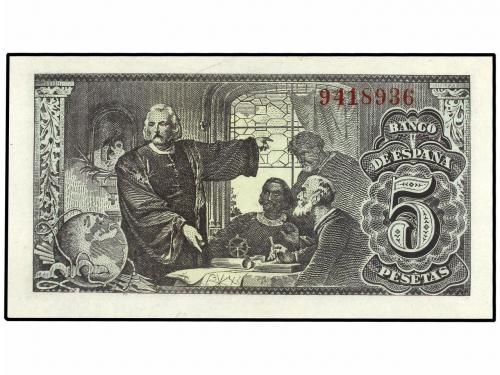 ESTADO ESPAÑOL. Lote 2 billetes 5 Pesetas. 13 Febrero 1943. 