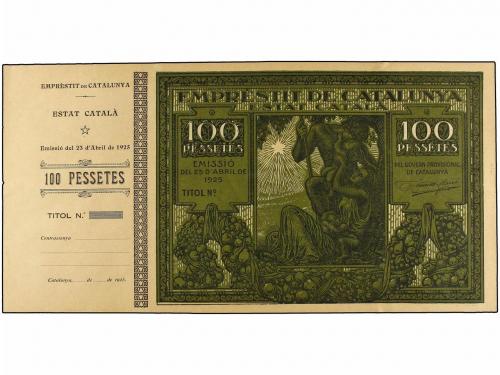 ANTIGUOS. Serie 4 Emprèstits 25, 100, 500 y 1.000 Pessetes. 