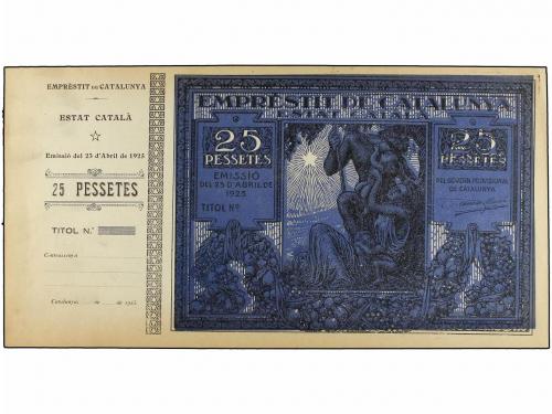 ANTIGUOS. Serie 4 Emprèstits 25, 100, 500 y 1.000 Pessetes. 