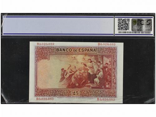 GUERRA CIVIL, ZONA REPUBLICANA. 25 Pesetas. 12 Octubre 1926.